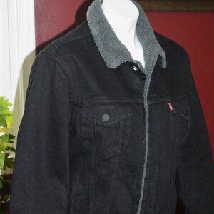 Levi Jacket Women's lined Sherpa S Black Denim